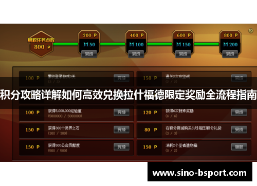 积分攻略详解如何高效兑换拉什福德限定奖励全流程指南